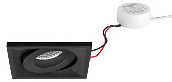 BRUMBERG BB36 încastrat RC driver rotund negru, reglabil, Negru, Camera de zi / sufragerie, Aluminiu, Plafon încastrat