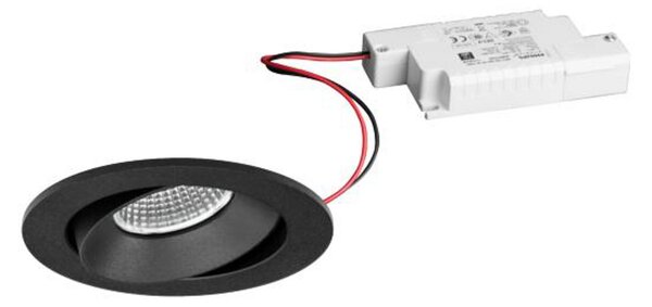BRUMBERG BB35 încastrat RC driver unghi negru, reglabil, Negru, Camera de zi / sufragerie, Aluminiu, Corpuri de iluminat încastrate rotunde