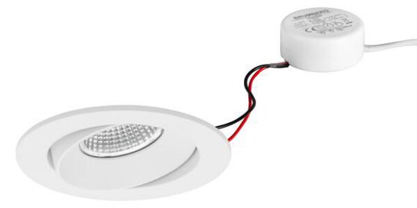 BRUMBERG BB35 încastrat RC driver rotund alb, reglabil, Alb, Camera de zi / sufragerie, Aluminiu, Corpuri de iluminat încastrate rotunde