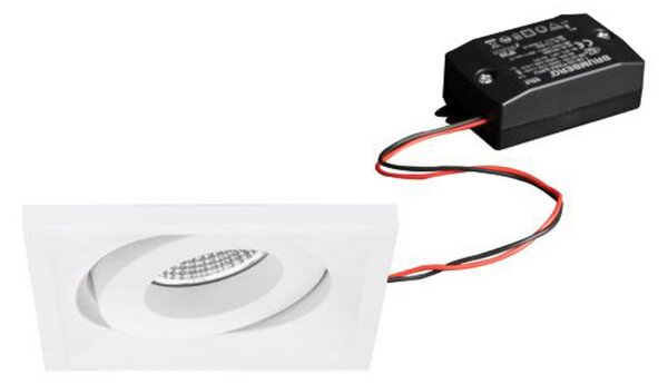 BRUMBERG BB36 spot LED încastrat nedimabil alb, Alb, Camera de zi / sufragerie, Aluminiu, Plafon încastrat