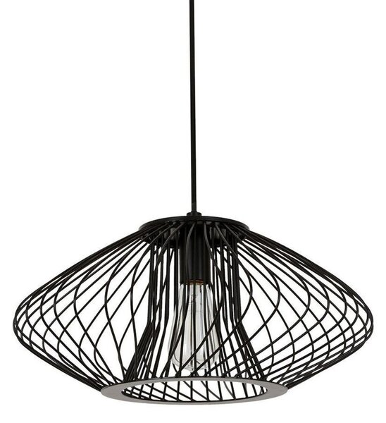 Beacon Lighting Lampă suspendată Pheonix Squat, negru, metal, Ø 45 cm, reglabil, Negru, Camera de zi / sufragerie, Metal, Modern