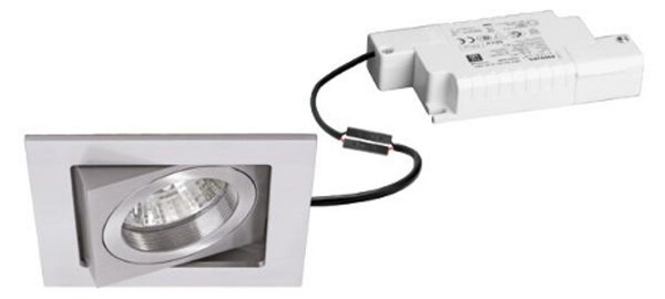 BRUMBERG Spot de încastrat cu LED Abran, aluminiu mat, RC, pivotant, reglabil, Metalic, Camera de zi / sufragerie, Aluminiu