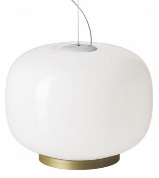Foscarini Chouchin Reverse 1 LED auriu/alb pornit/oprit, Alb, Bucătărie, Sticlă, Design