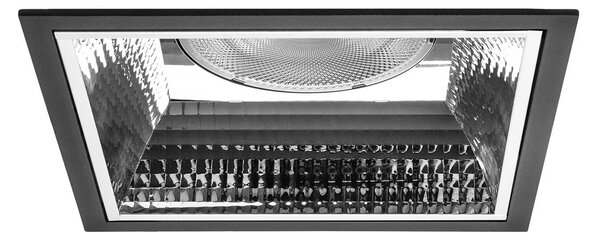 BRUMBERG Apollo Maxi fațetat, unghiular, 3.000 K, negru, Negru, Camera de zi / sufragerie, Aluminiu, Modern, Plafon încastrat