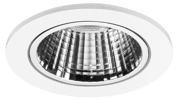 BRUMBERG Apollo Micro, fațetat, rotund, 3.500 K, alb, Alb, Camera de zi / sufragerie, Aluminiu, Modern, Plafon încastrat