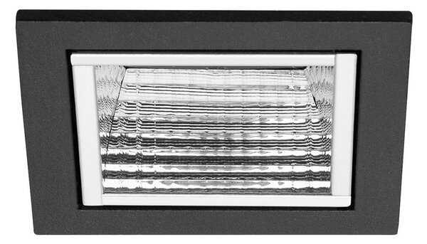 BRUMBERG Apollo Micro, fațetat, unghiular, 3.500 K, negru, Negru, Camera de zi / sufragerie, Aluminiu, Modern, Plafon încastrat