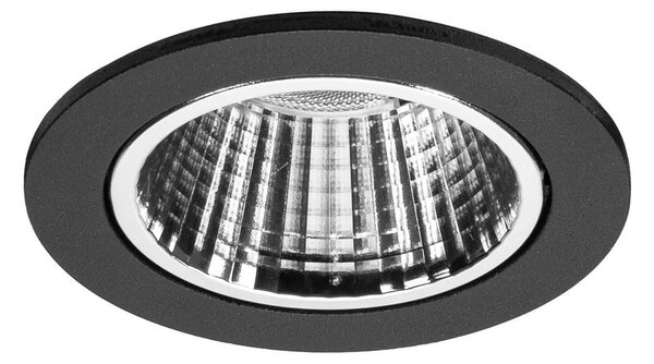 BRUMBERG Apollo Micro, fațetat, rotund, 4.000 K, negru, Negru, Camera de zi / sufragerie, Aluminiu, Modern, Plafon încastrat