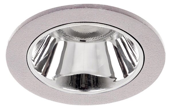 BRUMBERG Apollo Micro, neted, rotund, 4.000 K, argintiu, Metalic, Camera de zi / sufragerie, Aluminiu, Modern, Plafon încastrat