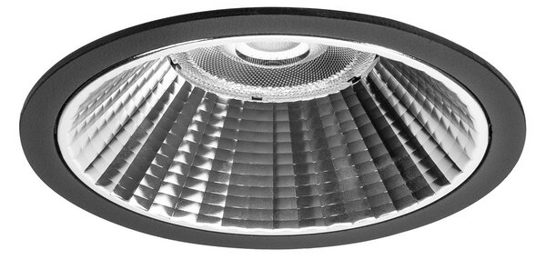 BRUMBERG Apollo Midi, fațetat, rotund, 3.000 K, negru, Negru, Studiu / Birou, Aluminiu, Modern, Plafon încastrat