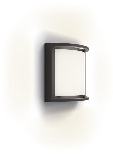 Philips Lampă de perete cu LED pentru exterior Samondra UE, Negru, Aluminiu, Modern