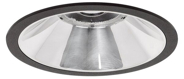 BRUMBERG Apollo Midi reflector neted, rotund, 3.500 K, negru, Negru, Studiu / Birou, Aluminiu, Modern, Plafon încastrat