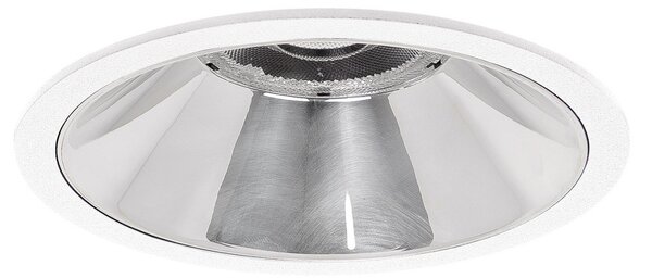 BRUMBERG Apollo Midi, reflector neted, rotund, 3.000 K, alb, Alb, Studiu / Birou, Aluminiu, Modern, Plafon încastrat