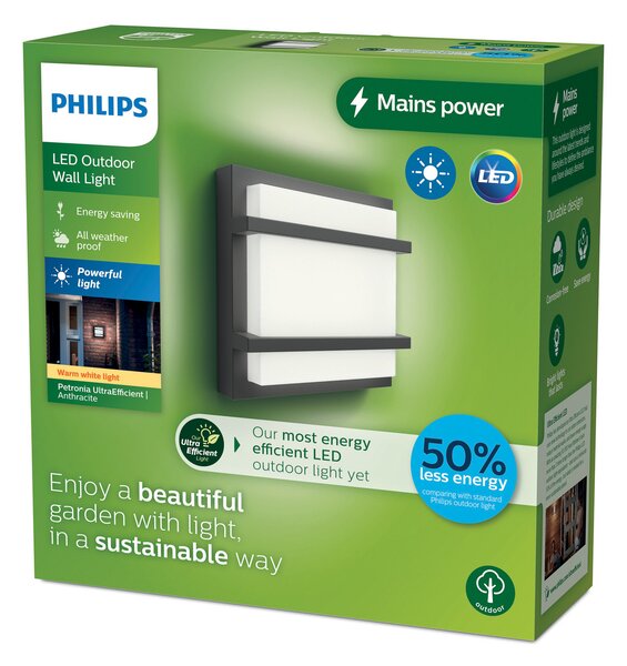 Philips LED pentru exterior Petronia UE, Negru, Aluminiu, Modern