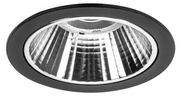 BRUMBERG Apollo Mini, fațetat, rotund, 3.000 K, negru, Negru, Studiu / Birou, Aluminiu, Modern, Plafon încastrat