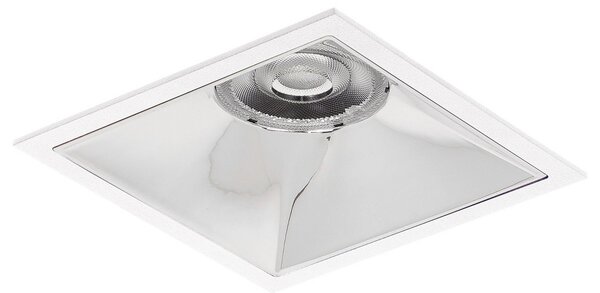 BRUMBERG Apollo Midi, reflector neted, unghiular, 3.000 K, alb, Alb, Studiu / Birou, Aluminiu, Modern, Plafon încastrat
