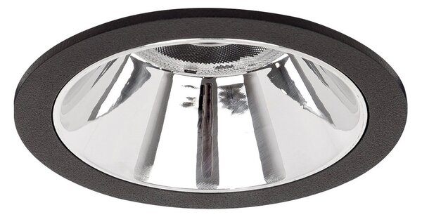 BRUMBERG Apollo Mini, reflector neted, rotund, 3.000 K negru, Negru, Studiu / Birou, Aluminiu, Modern, Plafon încastrat