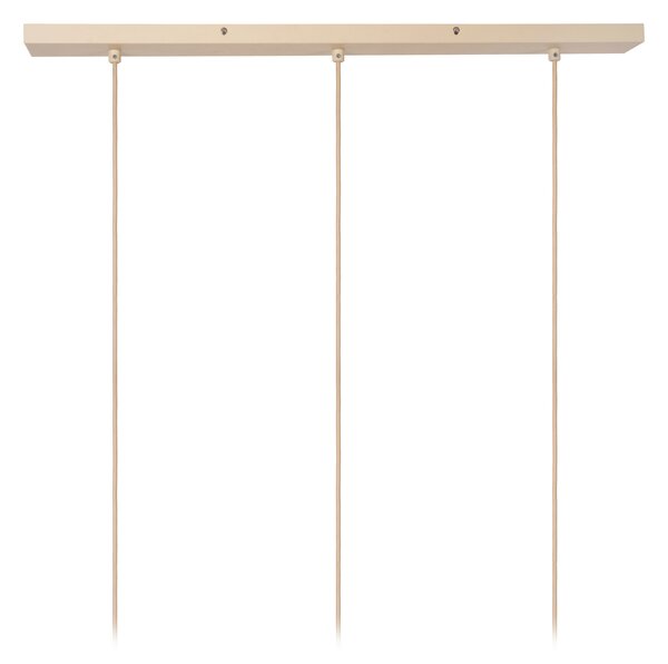 Lucide Lampă suspendată Corina, crem, 3 becuri, E27, reglabil, Bej, Camera de zi / sufragerie, Plastic