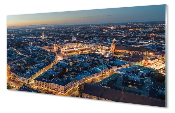 Tablouri acrilice panorama Cracovia noapte