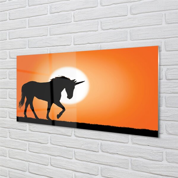 Panouri de sticlă Sunset Unicorn