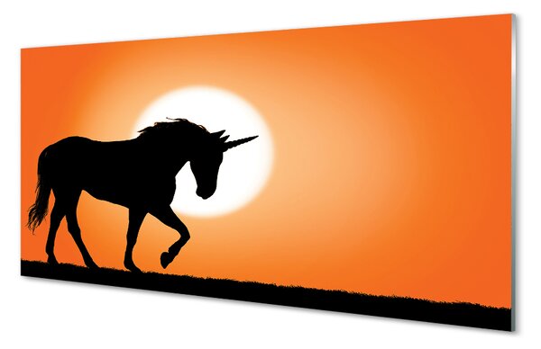 Panouri de sticlă Sunset Unicorn