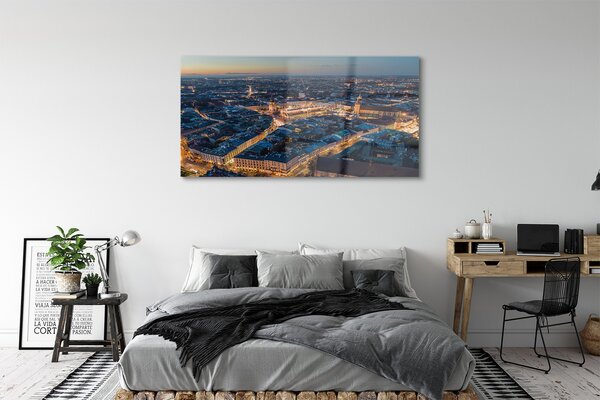 Tablouri acrilice panorama Cracovia noapte