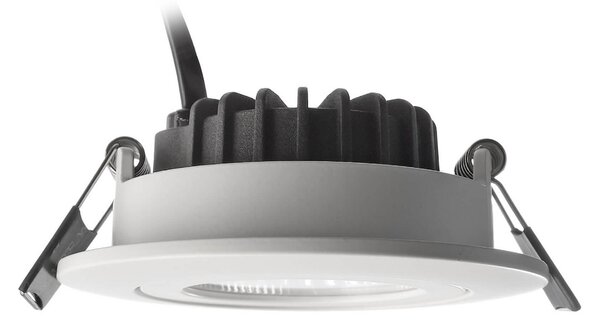 Deko-Light Plafonieră LED încastrată Dione, IP44, 3.000 K, alb, dimabil, reglabil, Alb, Baie, Aluminiu, Modern, Corpuri de iluminat încastrate rotunde