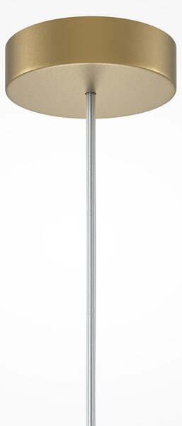 Maytoni lampă suspendată Kyoto, aur, Ø 10 cm, marmură, sticlă, reglabil, Auriu / Alamă, Camera de zi / sufragerie, Marmură