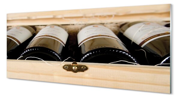 Panouri de sticlă Sticle de vin într-o cutie
