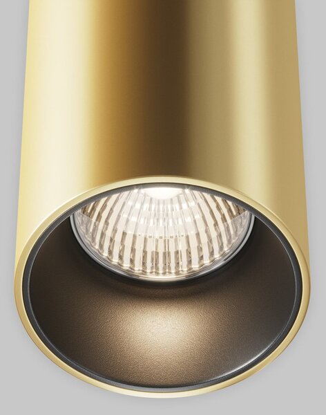Maytoni lampă suspendată LED Efir, aur mat, Ø 10.5cm, 33W, 38°, Auriu / Alamă, Camera de zi / sufragerie, Aluminiu, Modern