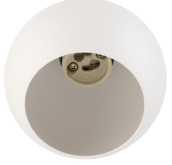 SLV Lampă suspendată Light Eye 90, alb, Ø 9 cm, metal, reglabil, Alb, Camera de zi / sufragerie, Metal, Modern