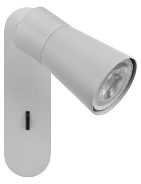 SLV Aplică de perete Puri 2.0 Cone, gri, lățime 15 cm, metal, reglabil, Gri, Camera de zi / sufragerie, Aluminiu, Modern