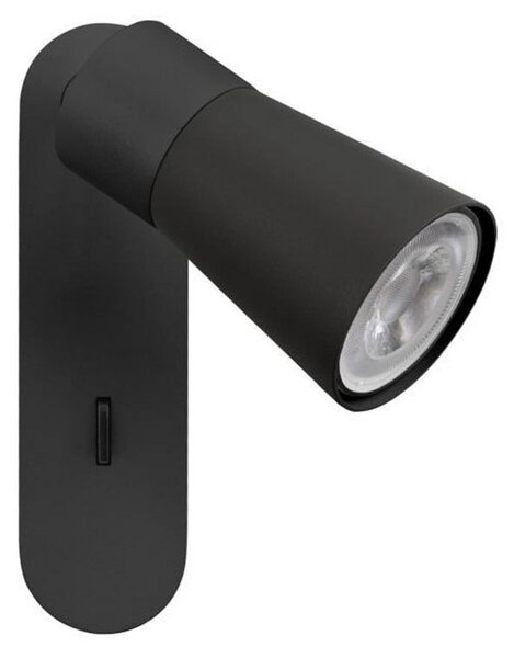 SLV Aplică de perete Puri 2.0 Cone, negru, lățime 15 cm, metal, reglabil, Negru, Camera de zi / sufragerie, Aluminiu, Modern