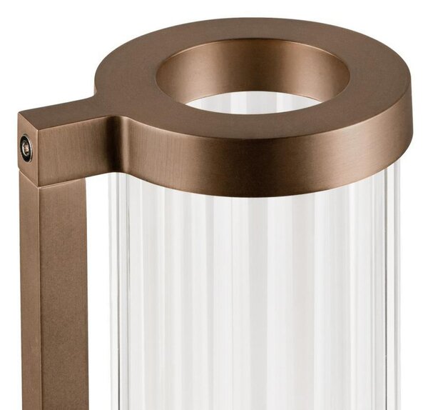 SLV Aplică de perete cu LED Quimera, culoare cupru, înălțime 41 cm, CCT, reglabil, Cupru, Camera de zi / sufragerie, Aluminiu