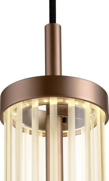 SLV Lampă suspendată LED Quimera, culoare cupru, Ø 8 cm, CCT, reglabil, Cupru, Camera de zi / sufragerie, Aluminiu