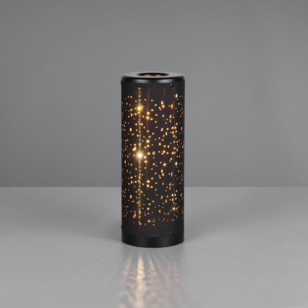Reality Leuchten Lampa de masă LED Taco, negru, plastic, înălțime 34,5 cm, Negru, Camera de zi / sufragerie, Plastic, Modern