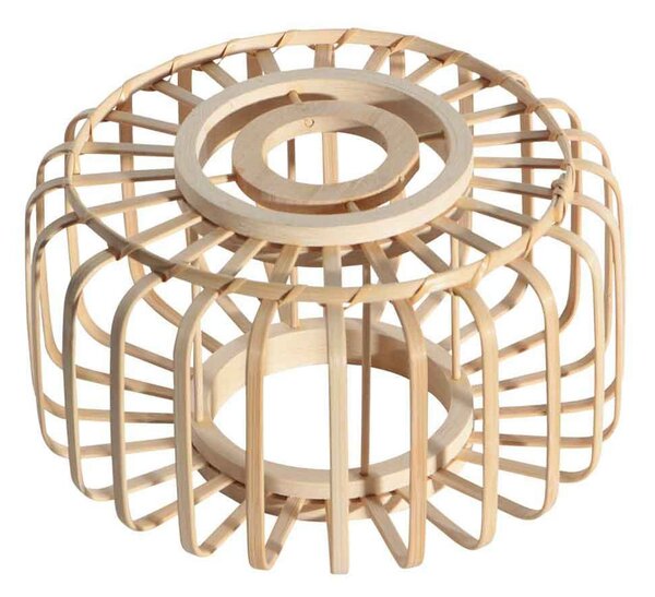 Steinhauer Lampa de masă Bloeba, negru/natur, metal, lemn, E27, Lemn, Camera de zi / sufragerie, Bamboo, Scandinavă