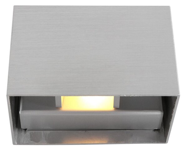 Steinhauer Aplică de perete LED Muro 3365, gri oțel, unghiulară, G9, 2.700 K, reglabil, Metalic, Camera de zi / sufragerie, Metal, Modern, Priză de perete sus / jos