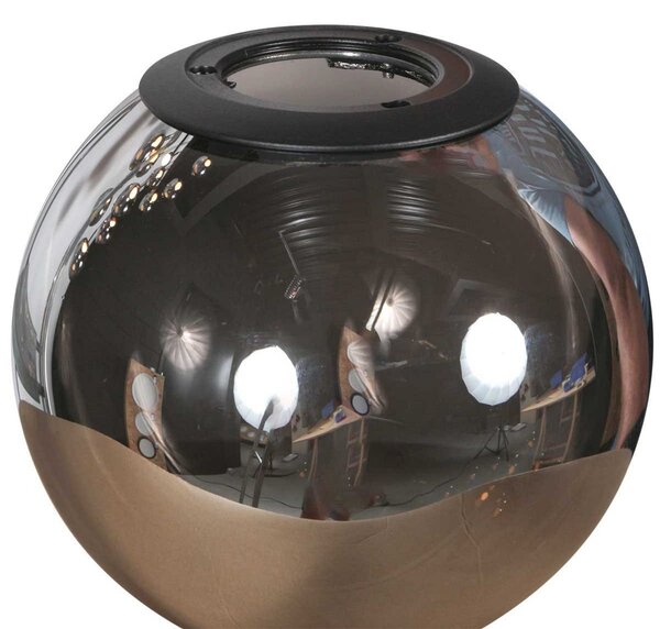 Steinhauer Lampă suspendată LED Bollique, 12 becuri. rotundă, negru, sticlă, reglabil, Negru, Camera de zi / sufragerie, Sticlă, glob