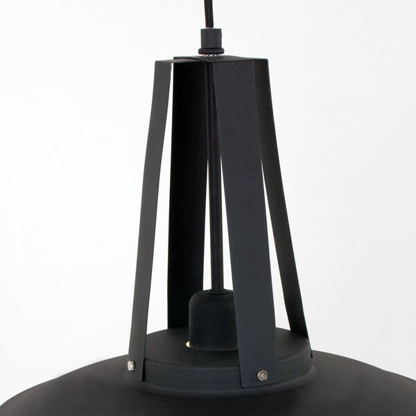 Steinhauer Lampă suspendată Eden, negru, metal, soclu E27, reglabil, Negru, Bucătărie, Metal, Vintage