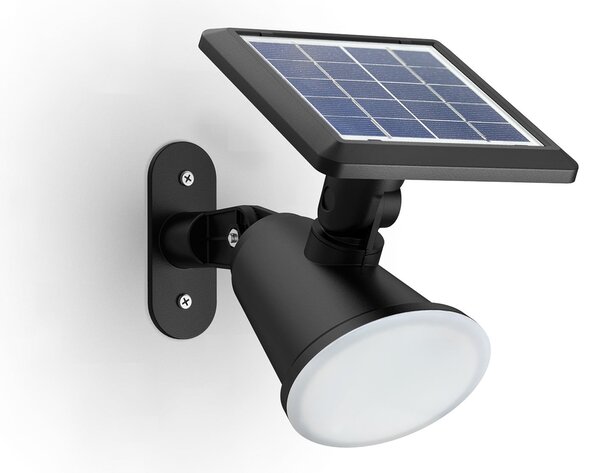 Philips LED Solar Aplică de perete Jivix, pachet 2 bucăți, Negru, Plastic, Modern