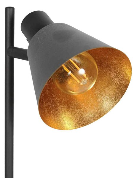 Steinhauer Lampa de masă Oeroe, 1 bec, negru, metal, E14, Negru, Camera de zi / sufragerie, Metal
