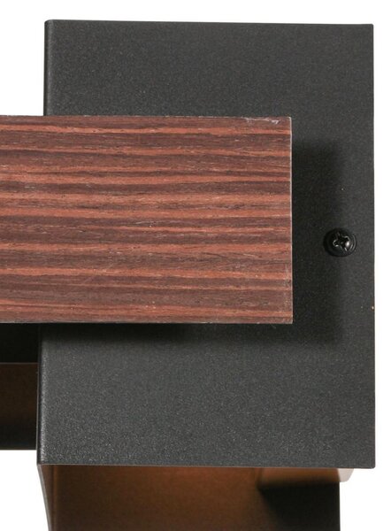 Steinhauer Aplică de perete LED Muro 3368, aspect lemn, sus/jos, G9, 2.700 K, reglabil, Lemn, Camera de zi / sufragerie, Metal, Modern, Priză de perete sus / jos
