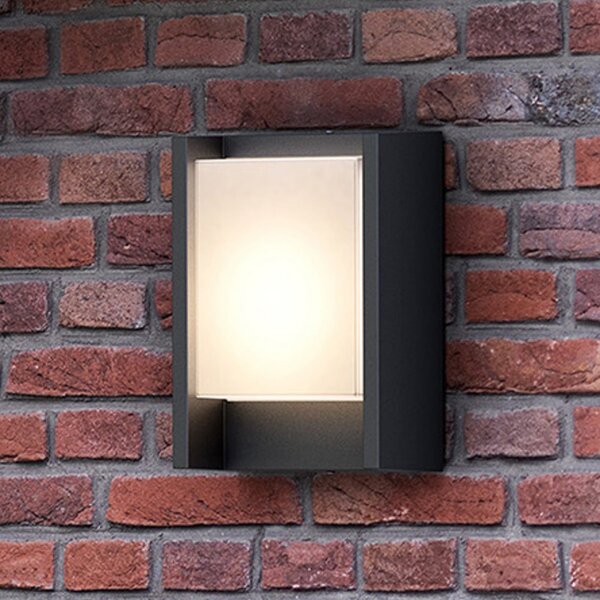 Philips LED lampă de perete pentru exterior Arbour 1 bec, pachet 2, 2.700 K, Gri, Aluminiu, Modern