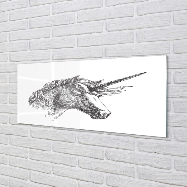 Tablouri pe sticlă desen unicorn
