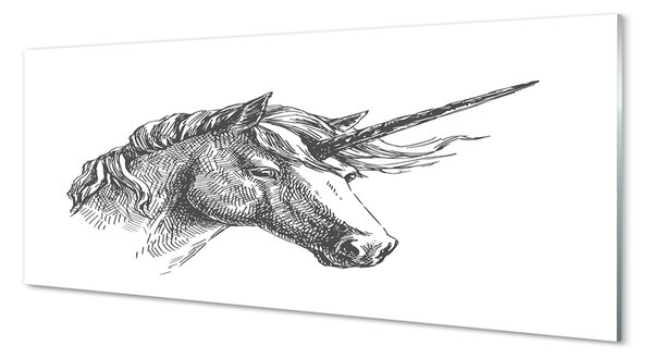 Tablouri pe sticlă desen unicorn