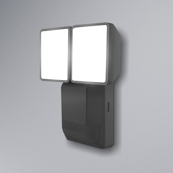 OSRAM Spot exterior cu senzor LED ENDURA PRO, gri, IP55, Gri, Plastic