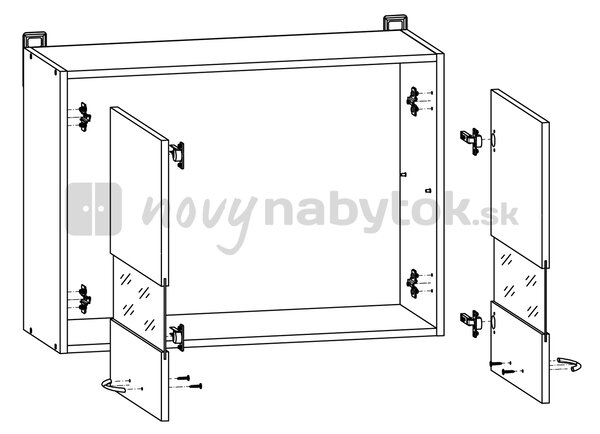 Dulap superior de bucătărie Junona line G2W/80/57 (stejar sonoma). 742477