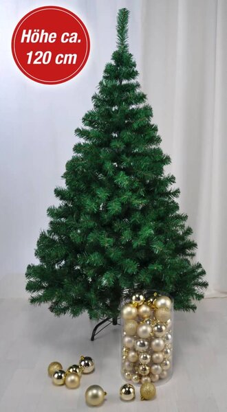 HI Brad de Crăciun cu suport din metal, verde, 120 cm 55583