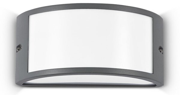 IDEAL LUX Ideal Lux Aplică pentru exterior Rex 1, antracit, IP44, E27, reglabil, Gri, Aluminiu, Priză de perete sus / jos