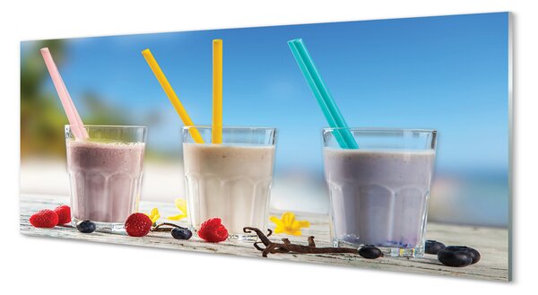 Tablouri pe sticlă paie de sticlă colorate Cocktail